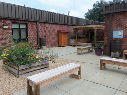 small courtyard