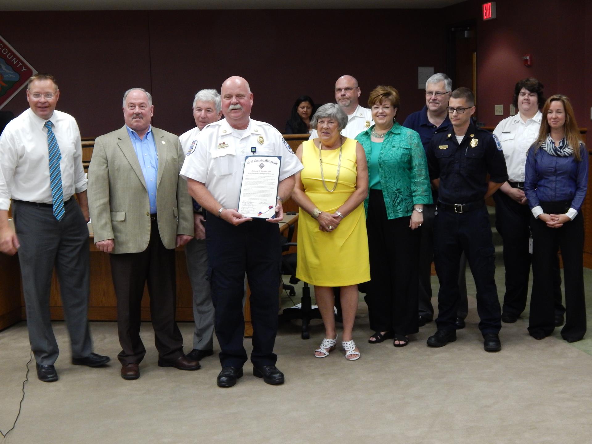 Presentation to 2016 Emergency Manager of the Year: Richard Brooks