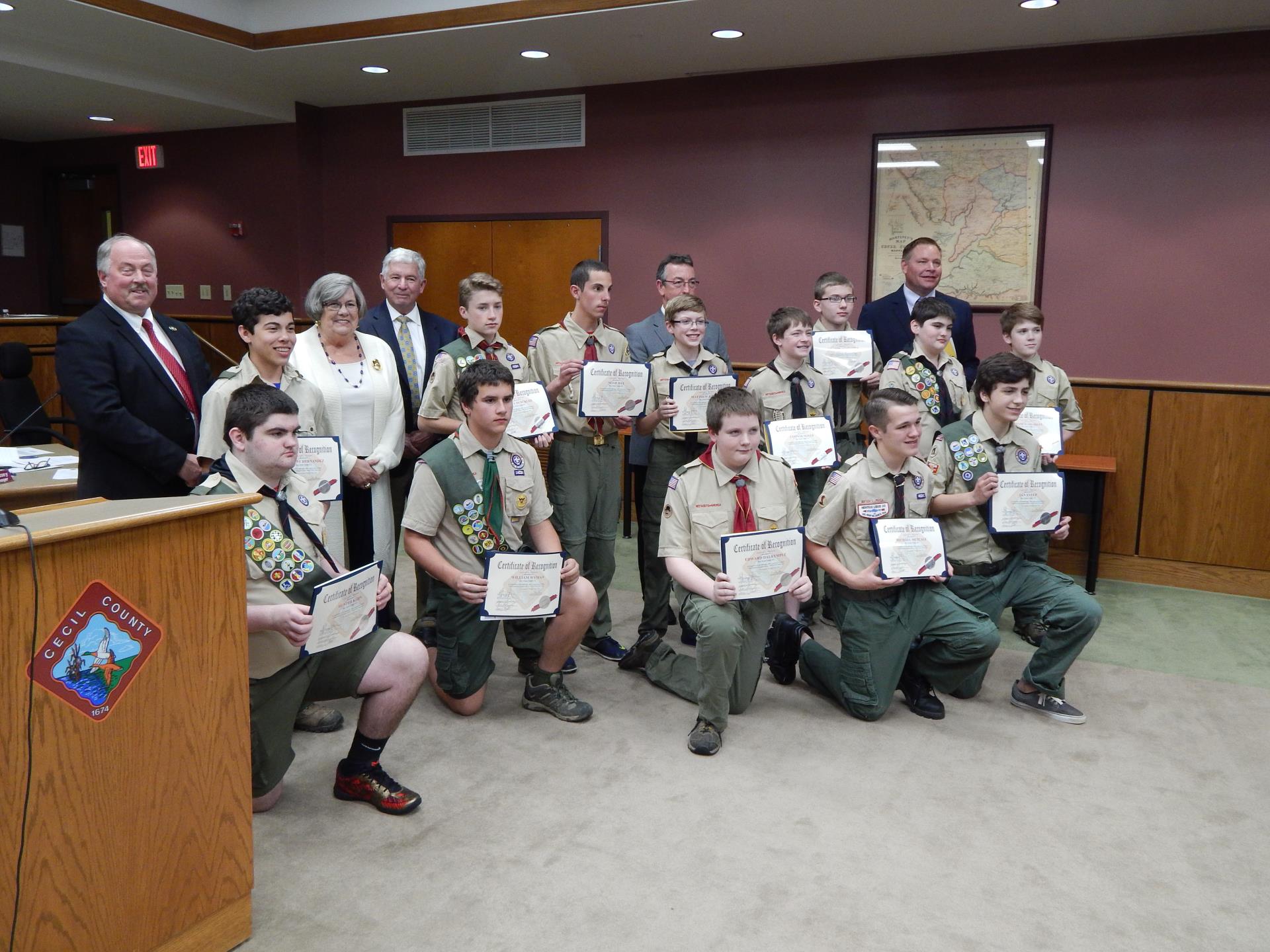 2016 Presentation to Boy Scouts First Class Rank